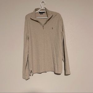 Mens Tan Polo by Ralph Lauren half zip sweater